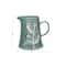 Hello Honey; Hello Honey® 8" Blue Hand-Painted Wax Relief Pattern Stoneware Pitcher; Category:Pitchers; Image:4